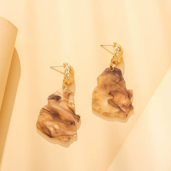 Wholesale Geometric Plastic And Resin Earrings With S925 Silver Needles