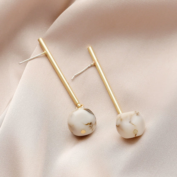 Wholesale Geometric Plastic And Resin Earrings With S925 Silver Needles