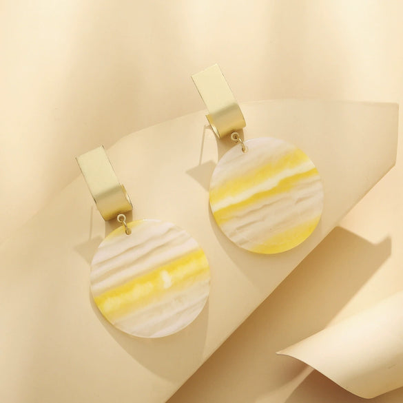 Wholesale Geometric Plastic And Resin Earrings With S925 Silver Needles