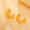 Wholesale Geometric Plastic And Resin Earrings With S925 Silver Needles