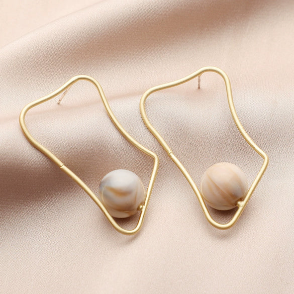 Wholesale Geometric Plastic And Resin Earrings With S925 Silver Needles