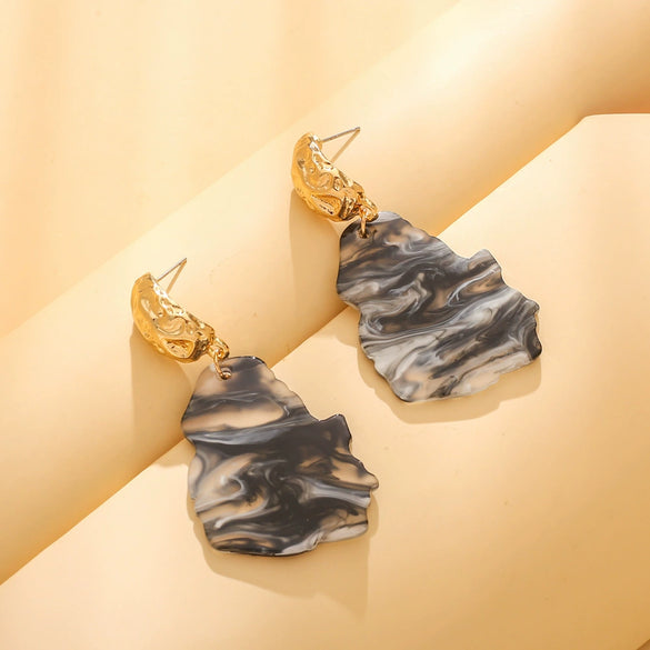 Wholesale Geometric Plastic And Resin Earrings With S925 Silver Needles