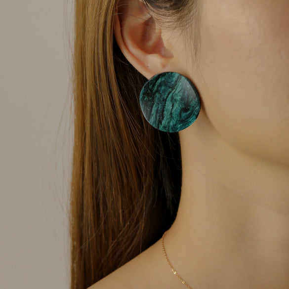Wholesale Geometric Plastic And Resin Earrings With S925 Silver Needles