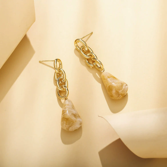 Wholesale Geometric Plastic And Resin Earrings With S925 Silver Needles