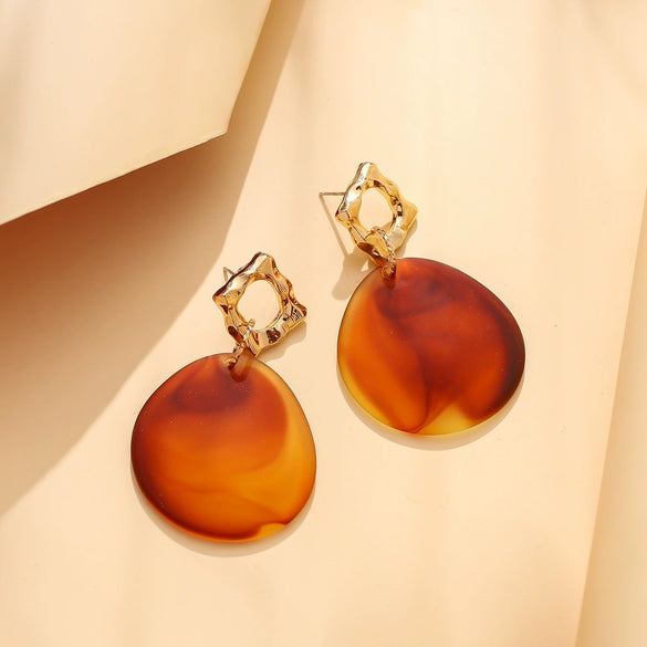 Wholesale Geometric Plastic And Resin Earrings With S925 Silver Needles