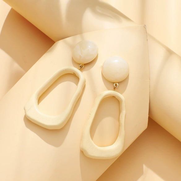 Wholesale Geometric Plastic And Resin Earrings With S925 Silver Needles