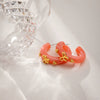 Wholesale Geometric Plastic Resin Electroplated Stainless Steel Ear Needle Women's Bow Earrings