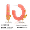 Wholesale Geometric Plastic Resin Electroplated Stainless Steel Ear Needle Women's Bow Earrings