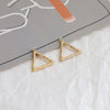 Wholesale Geometric Pleated Oval Water Drops Love Style Copper Clad Gold Electroplated Handmade Earrings