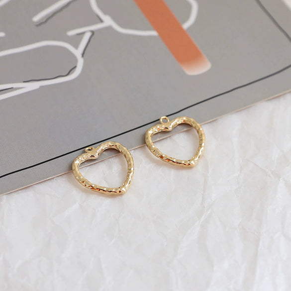 Wholesale Geometric Pleated Oval Water Drops Love Style Copper Clad Gold Electroplated Handmade Earrings