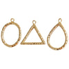 Wholesale Geometric Pleated Oval Water Drops Love Style Copper Clad Gold Electroplated Handmade Earrings