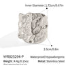 Wholesale Geometric Pleated Wrinkle Design Photosensitive Surface Hiphop Stainless Steel Jewelry Accessories With Electroplating For Women