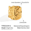 Wholesale Geometric Pleated Wrinkle Design Photosensitive Surface Hiphop Stainless Steel Jewelry Accessories With Electroplating For Women
