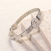 Wholesale Geometric Polish Stainless Steel Bracelet For Office Ladies