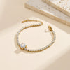 Wholesale Geometric Real Gold Plated Stainless Steel Tennis Chain Bracelet For Women
