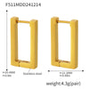 Wholesale Geometric Rectangular 316L Stainless Steel 18K Gold Plated Ear Jewelry For Women