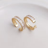 Wholesale Geometric Rectline Zircon Ring Copper Electroplated For Women Fashion Style