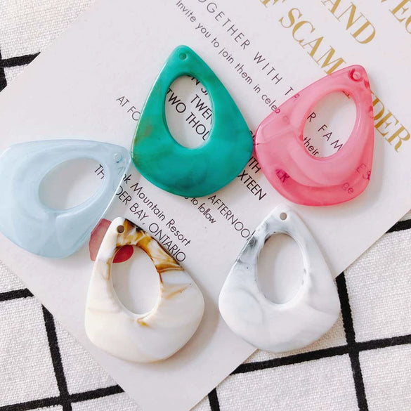 Wholesale Geometric Resin Hollow Water Drop Earrings Jewelry Accessories