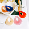 Wholesale Geometric Resin Hollow Water Drop Earrings Jewelry Accessories