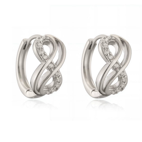 Wholesale Geometric Retro Women's Copper Micropaved Zircon Earrings