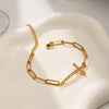 Wholesale Geometric Rhinestone Cross Stainless Steel Electroplated Bracelet Jewelry For Women