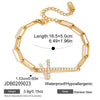 Wholesale Geometric Rhinestone Cross Stainless Steel Electroplated Bracelet Jewelry For Women
