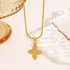 Wholesale Geometric Rhinestone Inlay Titanium Steel And Stainless Steel Women's Necklace With O Chain And Electroplating
