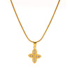 Wholesale Geometric Rhinestone Inlay Titanium Steel And Stainless Steel Women's Necklace With O Chain And Electroplating