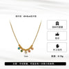 Wholesale Geometric Rhinestone Pendant Stainless Steel Calendering Chain Necklace For Women