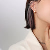 Wholesale Geometric Rhombus Textured Titanium Steel 18K Gold Plated Earrings