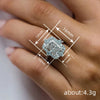Wholesale Geometric Ring For Women Copper With Zirconia Palace Style