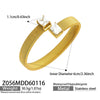 Wholesale Geometric Roman Numeral Dial Stainless Steel Electroplated Open Bracelet Set