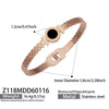 Wholesale Geometric Roman Numeral Dial Stainless Steel Electroplated Open Bracelet Set