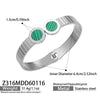 Wholesale Geometric Roman Numeral Dial Stainless Steel Electroplated Open Bracelet Set