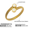 Wholesale Geometric Roman Numeral Dial Stainless Steel Electroplated Open Bracelet Set