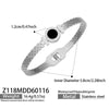 Wholesale Geometric Roman Numeral Dial Stainless Steel Electroplated Open Bracelet Set