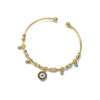 Wholesale Geometric Round Blue Eyes Devil's Eye Copper Electroplated Bracelet