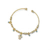 Wholesale Geometric Round Blue Eyes Devil's Eye Copper Electroplated Bracelet