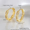 Wholesale Geometric Round Copper Goldplated Earrings Simple Retro Stylish For Women
