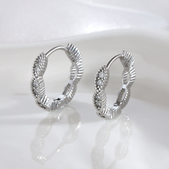 Wholesale Geometric Round Copper Goldplated Earrings Simple Retro Stylish For Women