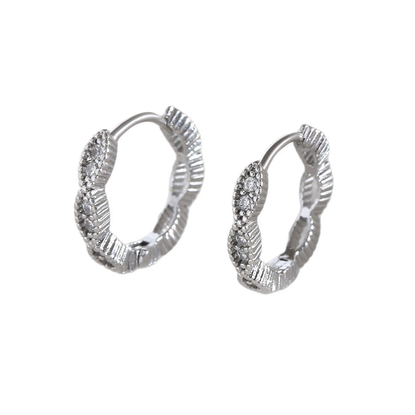 Wholesale Geometric Round Copper Goldplated Earrings Simple Retro Stylish For Women