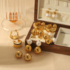 Wholesale Geometric Round Cshaped Stainless Steel Diamondencrusted Pearl Earrings Plated With 18K Gold For Women