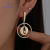 Wholesale Geometric Round Dshaped Copper Zinc Alloy Earrings For Women With Electroplating