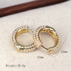 Wholesale Geometric Round Imitation Pearl Zirconium Ear Clip Jewelry Earrings Sweet Fresh Style