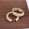 Wholesale Geometric Round Imitation Pearl Zirconium Ear Clip Jewelry Earrings Sweet Fresh Style