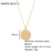 Wholesale Geometric Round Love Diamond Stainless Steel Titanium Steel Necklace For Women With Electroplating Style