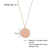Wholesale Geometric Round Love Diamond Stainless Steel Titanium Steel Necklace For Women With Electroplating Style