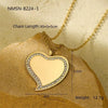 Wholesale Geometric Round Love Diamond Stainless Steel Titanium Steel Necklace For Women With Electroplating Style