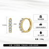 Wholesale Geometric Round Moissanite Earrings For Women 925 Silver Electroplated
