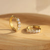 Wholesale Geometric Round Moissanite Earrings For Women 925 Silver Electroplated